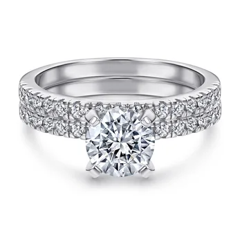 Нов моден тренд S925 сребърна инкрустация 5A циркон женски индивидуален костюм многослойно платиновое творческа диамантен пръстен